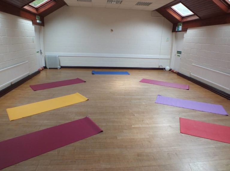 Community hall for hire set up for yoga